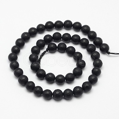 Natural Black Onyx Beads Strands G-D710-6mm-06-1