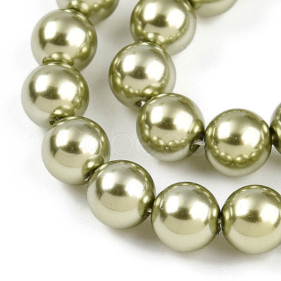 Baking Paint Pearlized Glass Pearl Bead Strands HY-N002-5mm-A07-1