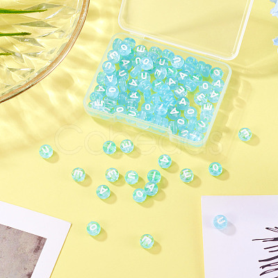 100Pcs 5 Styles Transparent Acrylic Beads TACR-TA0001-54C-1