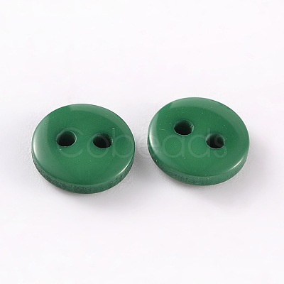 2-Hole Flat Round Resin Sewing Buttons for Costume Design BUTT-E119-36L-14-1