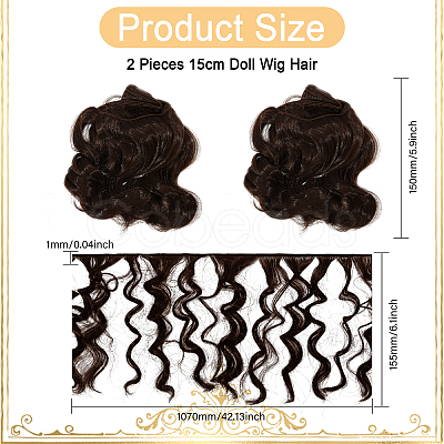 PP Hair Doll Wig Hair DIY-WH0349-395A-01-1