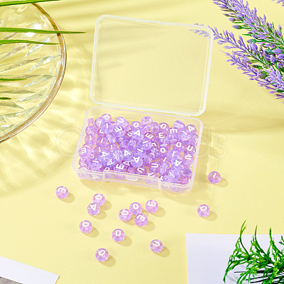 100Pcs 5 Styles Transparent Acrylic Beads TACR-TA0001-54D-1