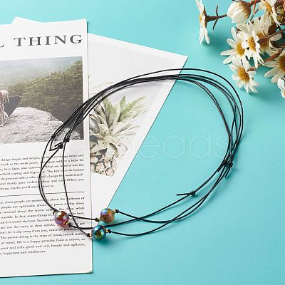 Pearl Luster Plated Round Faceted Natural Agate Pendant Necklace NJEW-JN03657-02-1