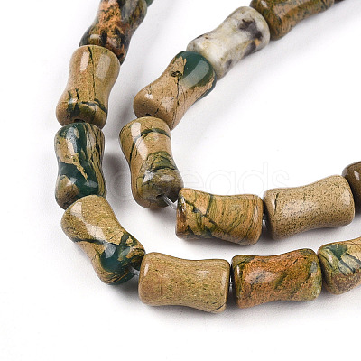 Natural Verdite Stone Beads Strands G-T140-90-1