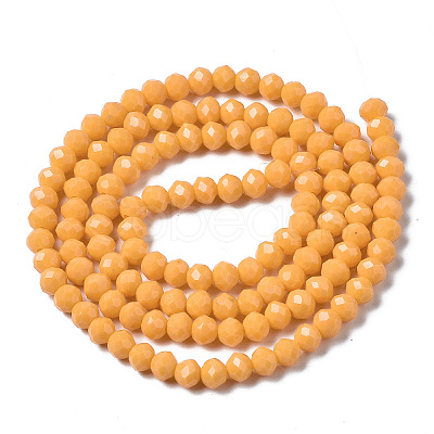 Opaque Solid Color Glass Beads Strands EGLA-A034-P6mm-D21-1