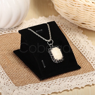 Velvet Slant Back Necklace Display Rack PW-WG67474-04-1