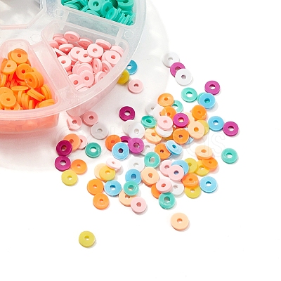 1120Pcs 8 Colors Handmade Polymer Clay Beads CLAY-YW0001-14A-1