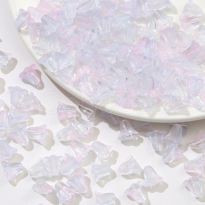 Baking Paint Transparent Glass Beads GLAA-TAC0008-22-1