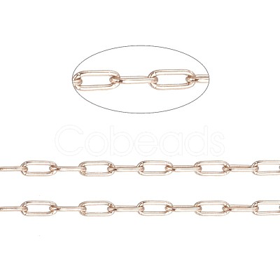 Ion Plating(IP) 304 Stainless Steel Paperclip Chains CHS-F010-01A-RG-1