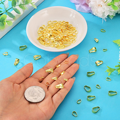 120Pcs 4 Styles Brass Snap on Bails KK-TA0009-24G-1