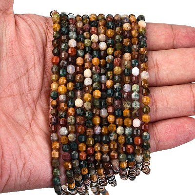 Natural Ocean Jasper Beads Strands G-A260-A30-01-1