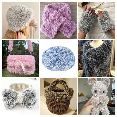 Super Bulky Imitation Fur Polyester Yarn OCOR-TAC0016-36K-1