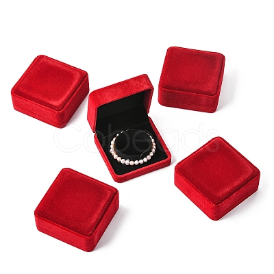 Square Velvet Bangle Display Boxes CON-YWC0007-01B-1