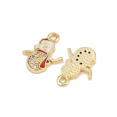 Brass Micro Pave Cubic Zirconia Charms KK-Z129-01G-01-1
