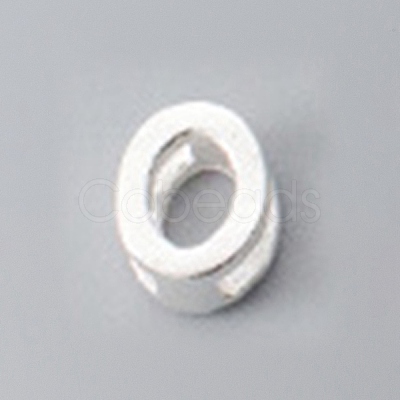 925 Sterling Silver Hollow Initial Beads STER-TAC0010-01S-O-1