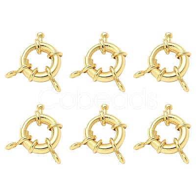 Rack Plating Brass Spring Ring Clasps KK-YW0001-47-1