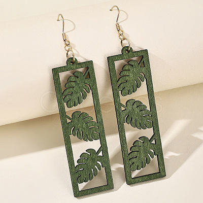 Iron Wood Dangle Earrings for Women WG1FD12-01-1