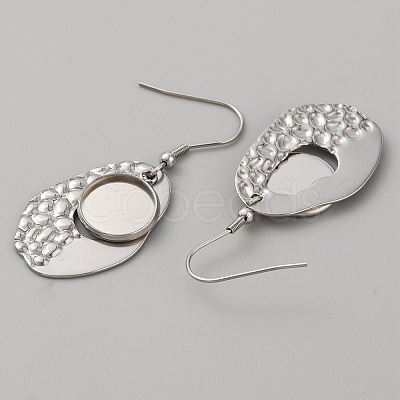 304 Stainless Steel Geometric Dangle Earring Settings FIND-WH0032-74P-03-1