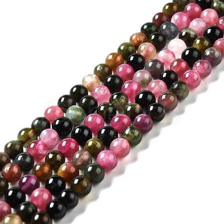 Natural Multicolor Tourmaline Beads Strands G-D467-B02-1