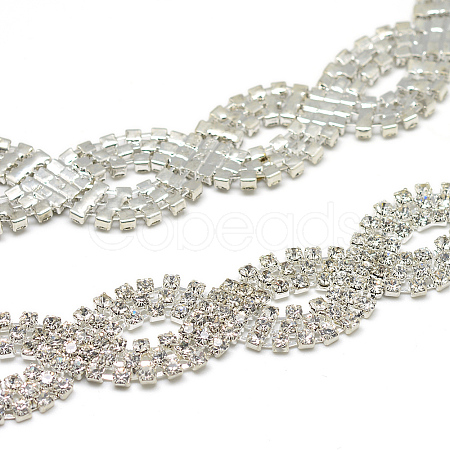 Brass Glass Rhinestone Chains CHC-S001-12-1