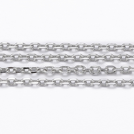 Non-Tarnish 3.28 Feet 304 Stainless Steel Cable Chains X-CHS-H009-02P-1