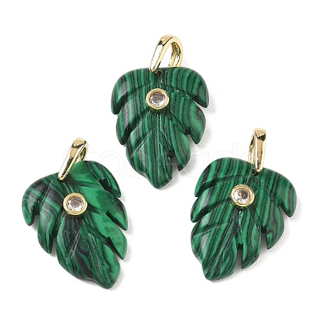 Synthetic Malachite Pendants X-GG-CBA105B-01B-G-1