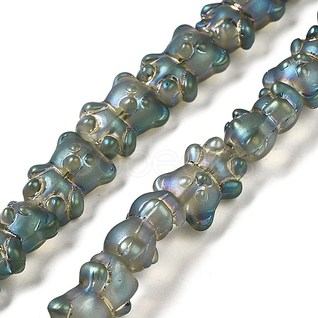 Electroplate Glass Beads Strands EGLA-Q127-A02-01G-1