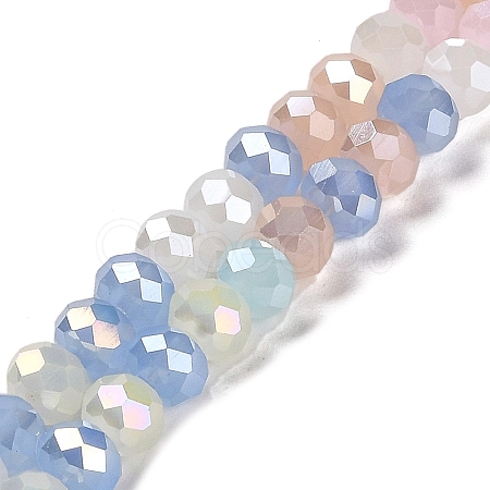 Imitation Jade Glass Beads Strands EGLA-D030-11-1