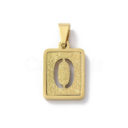 304 Stainless Steel Alphabet Pendants STAS-S152-01G-O-1