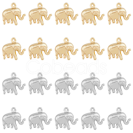 20Pcs 2 Color Brass Charms KK-HY0001-42-1