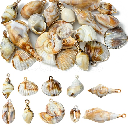 20Pcs 10 Styles Acrylic Pendants FIND-YW0005-93-1