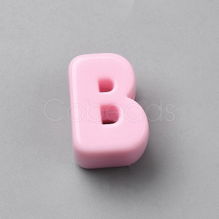 Acrylic European Beads OACR-WH0050-09B-1