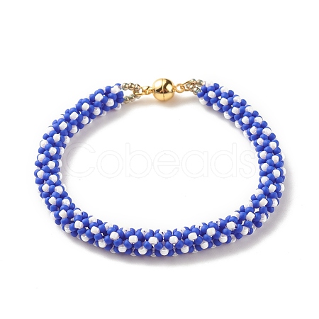 Glass Seed Crochet Beaded Bracelet BJEW-JB08083-05-1