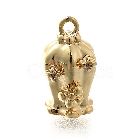 Brass Micro Pave Cubic Zirconia Pendants LS-KK-Q035-15G-01-1