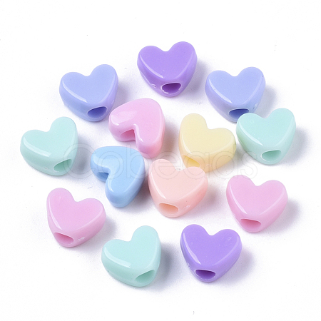 Opaque Acrylic European Beads SACR-N009-11-1