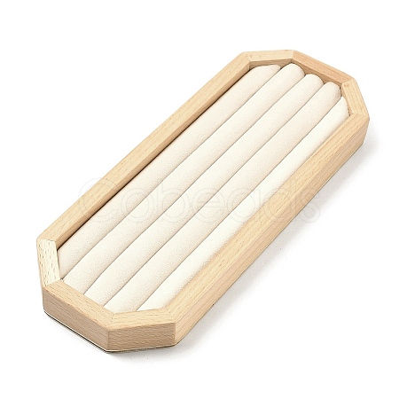 Wooden Ring Organizer Display Trays with Velvet Inside ODIS-C013-04B-1