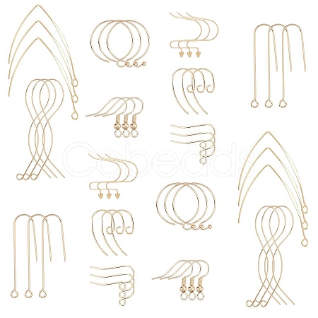 Brass Earring Hooks KK-SC0001-43G-1