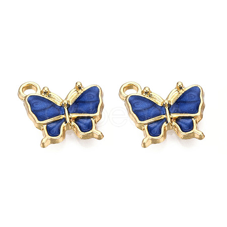 Light Gold Plated Alloy Charms X-ENAM-T009-03B-1