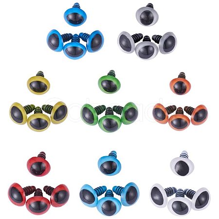 Craft Plastic Doll Eyes DIY-PH0019-90-1