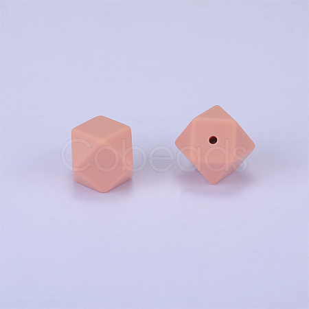 Hexagonal Silicone Focal Beads SI-JX0020A-74-1