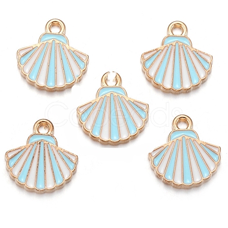 Sea Animal Alloy Enamel Pendants PW-WGE87A6-06-1