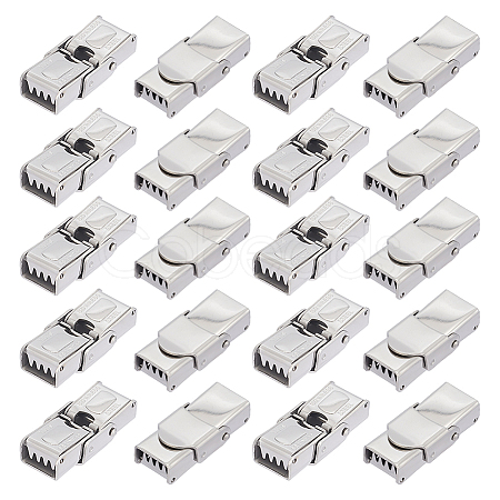 Unicraftale 20Pcs Rectangle 201 Stainless Steel Watch Band Clasps STAS-UN0051-85-1