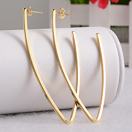 Great 304 Stainless Steel Ear Studs EJEW-L127-05-1
