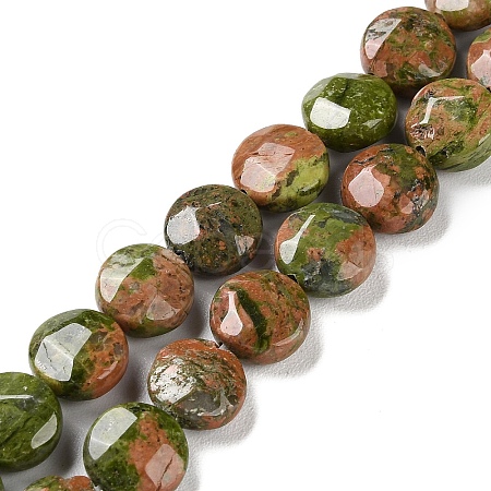 Natural Unakite Beads Strands G-K357-B04-01-1