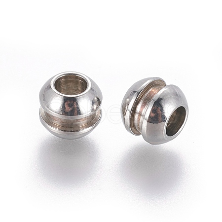 Tarnish Resistant 202 Stainless Steel Beads STAS-E464-19P-1