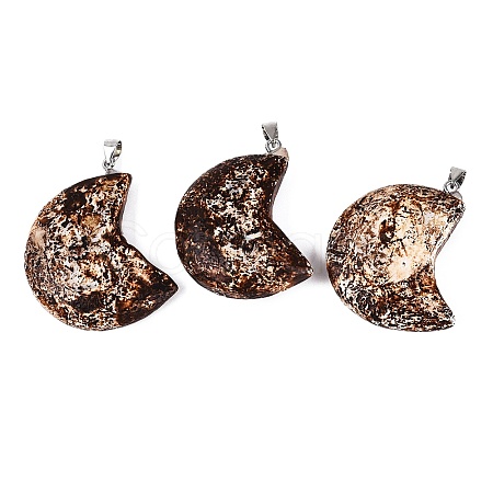 Natural Tree Bark Agate Big Pendants G-Q606-10-1