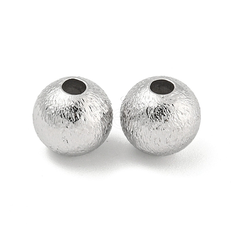 Brass Textured Beads KK-P258-05B-P-1
