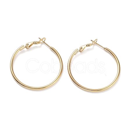 Ring 304 Stainless Steel Hoop Earrings for Women Men EJEW-B049-02B-G-1