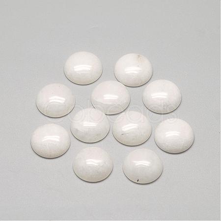 Natural White Jade Cabochons G-R416-10mm-11-1