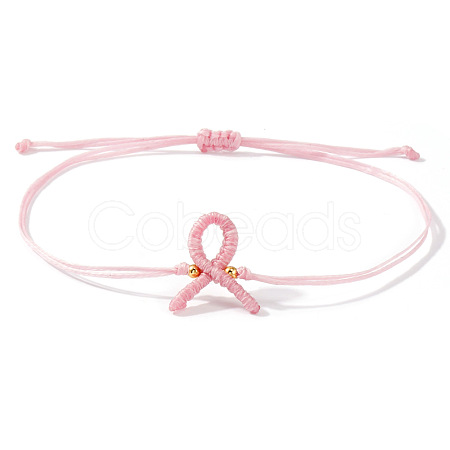 Waxed Cord Braided Bracelets for Women Breast Cancer Prevention RV9804-1-1